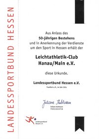 Urkunde Landessportbund 2024